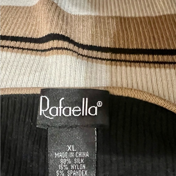 Rafaella Womens Striped Pullover Sweater Sz XL 80% Silk 15% Nylon 5% Spandex - Picture 3 of 3